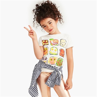 Girls' "open-faced" T-shirt