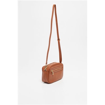 Bandolera de piel Gaby Camel