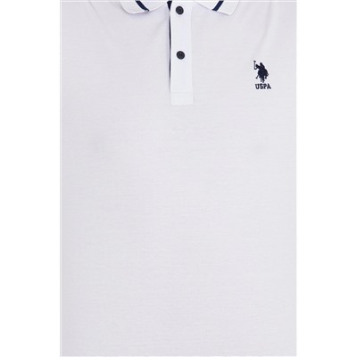Erkek Beyaz Basic Polo Yaka Tişört