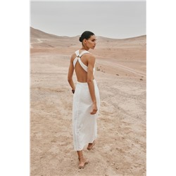 EMBROIDERED MIDI DRESS