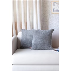 HAMUR İskandinav Bohem 2 li Teddy Puffy Kırlent Kılıfı Gri E130EY170HM