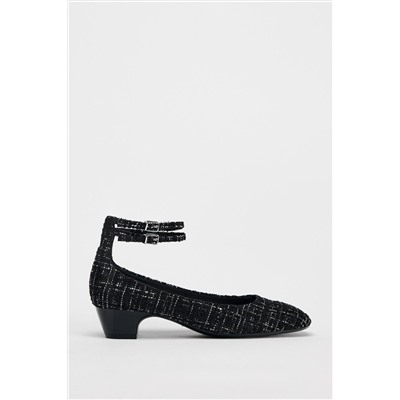 FABRIC HIGH-HEEL SHOES