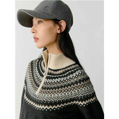 Женский пуловер с короткой молнией  Icicl*e