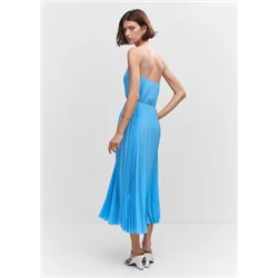 Vestido plisado cordón