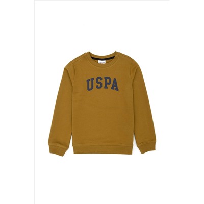 Erkek Çocuk Açık Haki Basic Sweatshirt