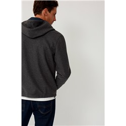 Sudadera reversible Azul marino y gris oscuro jaspeado