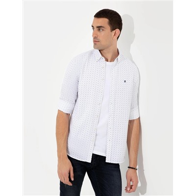 Lacivert Slim Fit Uzun Kollu Gömlek