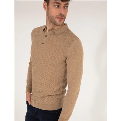 Kahverengi Slim Fit Kazak