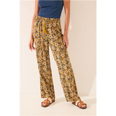 Pantalón largo estampado flores