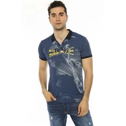 Louis Park Slim Fit Baskılı Polo Yaka Erkek Tişört - 19LY428-45