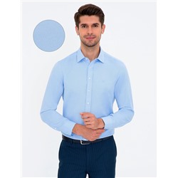 Koyu Mavi Slim Fit Oxford Gömlek