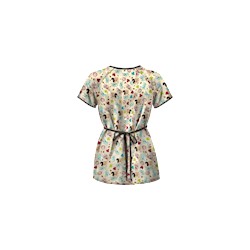 UA Fall Favorite Black Mock Wrap Scrub Top