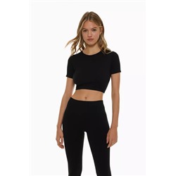 Cropped seamless T-shirt