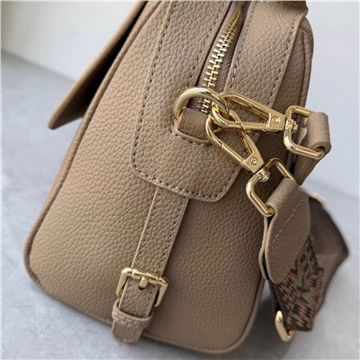 Женская кожаная сумка с короткой и со съемной длинной ручкой