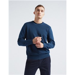 Knitted Jumper, Men, Dark Blue