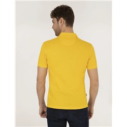 Sarı Slim Fit Polo Yaka Merserize Tişört