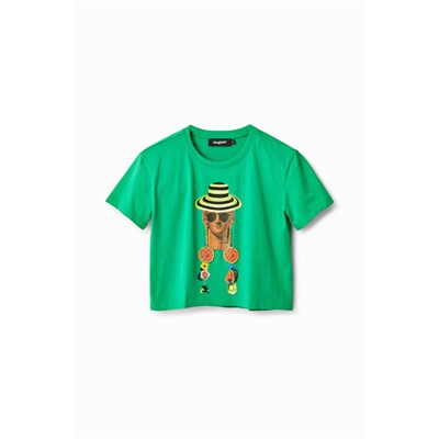 Camiseta cropped arty