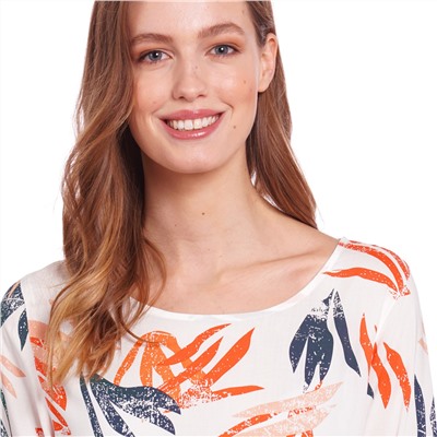 Damen Bluse mit Palmen-Print