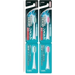 LION Denta Systema Сменные насадки для электрической ультразвуковой щетки МЯГКАЯ жесткость, набор из 2 шт