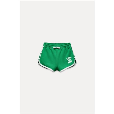 VARSITY SHORTS WITH SLOGAN