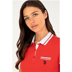 Kadın Kırmızı Polo Yaka Tişört