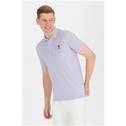 Erkek Lila Basic Polo Yaka Tişört