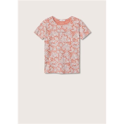 Camiseta estampada logo bordado