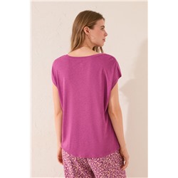 Camiseta manga corta morado