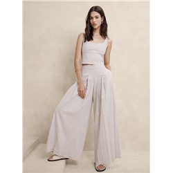 LINEN-BLEND PALAZZO PANT