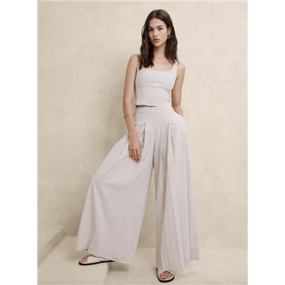 LINEN-BLEND PALAZZO PANT