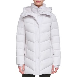 CALVIN KLEIN Faux Fur Trim Puffer Jacket