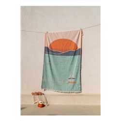 Barine, Seascape Pamuk Peştamal Mint 90x160 - Keseli