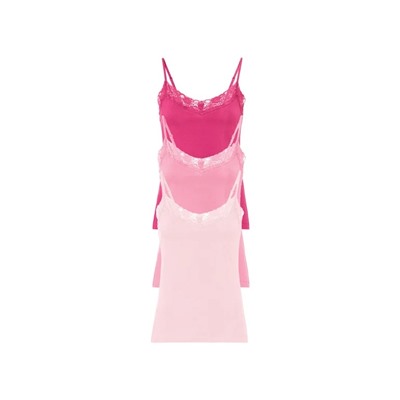 ESMARA® Spaghettiträgerhemden Damen, 3 Stück