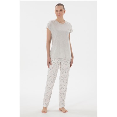Kadın Ekru Pijama Takımı