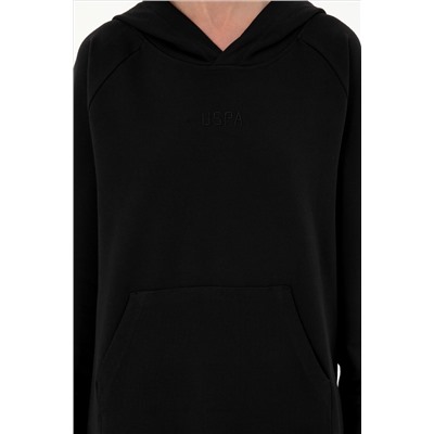 Kadın Siyah Kapüşonlu Sweatshirt