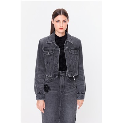 Chaqueta vaquera Negro jaspeado
