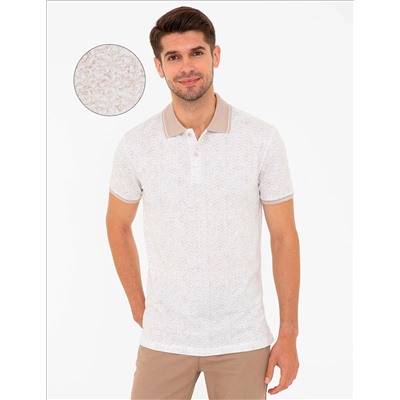 Taş Slim Fit Baskılı Polo Yaka Tişört
