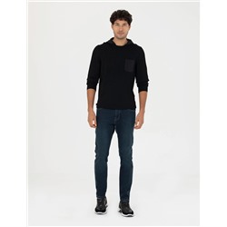 Koyu Lacivert Slim Fit Jean Pantolon