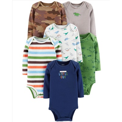 Carters 6-Pack Dinosaur Original Bodysuits