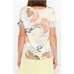 Camiseta de lino Amarillo y rosa