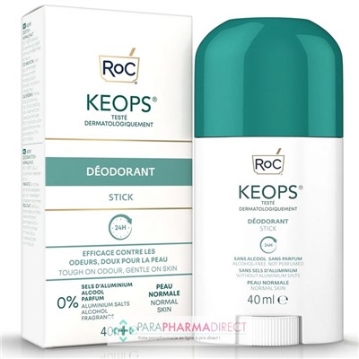 Roc Keops - Déodorant - Peau Normale - Stick - LOT 2x40 mlLot  × 2