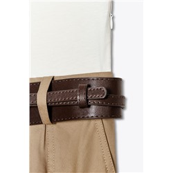 CONTRAST BELTED DRESS