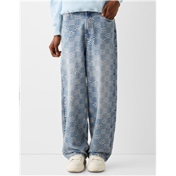 Jacquard super baggy jeans