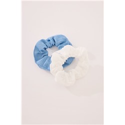 Pack 2 coleteros denim y bordado suizo
