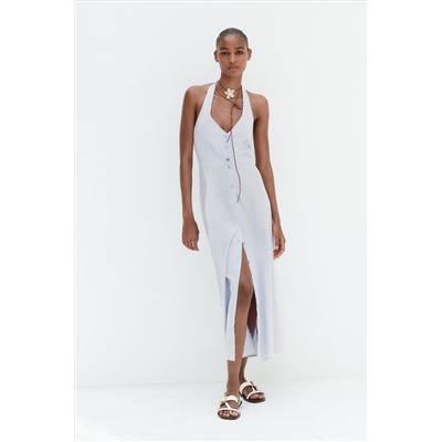 HALTER MIDI DRESS