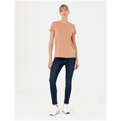 Kahverengi Regular Fit Basic Tişört