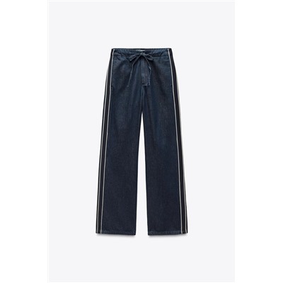 PANTALÓN DENIM BANDA LATERAL
