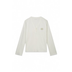 Camiseta manga larga 100% algodón blanco
