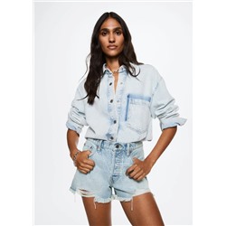 Mini short bajo deshilachado -  Mujer | MANGO OUTLET Melilla