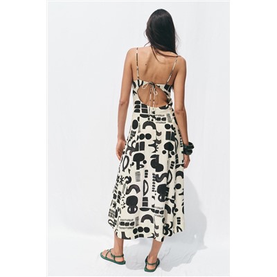 PRINTED CUT-OUT DRESS